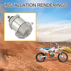 Moteur de démarrage de moto GOOFIT 12v 9T de remplacement pour 250XC-W 2008-2016 300 EXC Six Days 2009-2016 <span class=keywords><strong>Freeride</strong></span> 250R 2014-2017 - Product Image 6