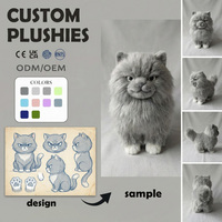 Peluche personnalisée OEM/ODM, chien en peluche avec sweat-shirt, cadeaux promotionnels pour animalerie, jouets en peluche personnalisés Digital Circus Pomni, vente en gros