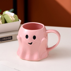 Tazas de café de cerámica divertidas de <span class=keywords><strong>Halloween</strong></span> 3D creativas nuevas al por mayor <span class=keywords><strong>taza</strong></span> de té de porcelana pintada a mano personalizada con forma de elfo personalizada - Product Image 4