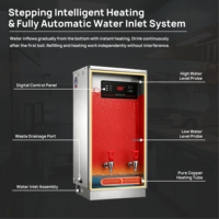 Chauffe-eau mural Chefwin 8L Deluxe en acier inoxydable 304, 1500W, chauffage électrique, une sortie eau chaude et température normale