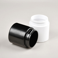 Pot en plastique vide en Pet, pot en plastique noir résistant aux enfants de 2oz à 12oz, avec couvercle résistant aux enfants
