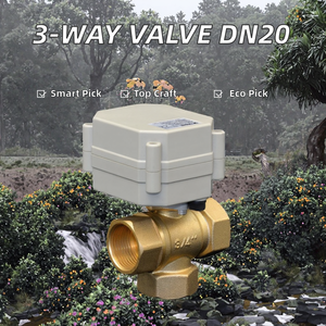 อุปกรณ์ควบคุมการไหลแบบแนวตั้ง DN20 12 โวลต์ แบบแมนนวล 3 ทาง บอลวาล์ว NPT PTFE สำหรับน้ำอุณหภูมิสูง  OEM ปรับแต่งได้ - Product Image 2