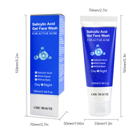 CHIC BEAUTE Limpiador Facial con Ácido Salicílico al 1% para Eliminar y Reparar el Acné, 100 ml, Tratamiento para el Acné, Limpiador Facial