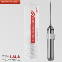Fresas Dentales de Resina LUHLUH, Fresas para PMMA y PEEK 50L D4 D6*0.3/ 0.5/ 1.0 / 1.5 para Laboratorio Dental