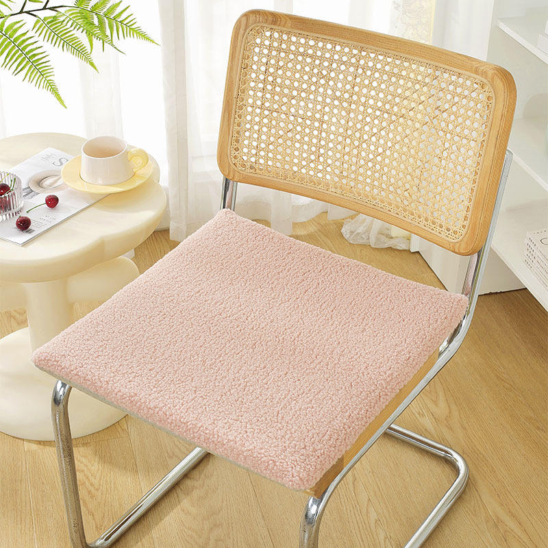 ขนแกะหนานุ่ม สีชมพูอ่อน