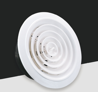 Grille de ventilation décorative ronde pour plafond, diffuseur d'air de retour, registre de ventilation pour système de climatisation HVAC, entrepôt