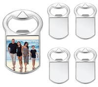 Décapsuleur aimanté vierge pour sublimation, idéal pour la publicité sur réfrigérateur et les cadeaux d'entreprise (vente en gros)