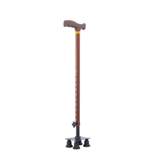 Adjustable Single Leg <b>Walking</b> <b>Stick</b> Aluminum Alloy Four Legged Non Slip Cane For Elderly Mobility Aid Height 39 In - Product Image 5