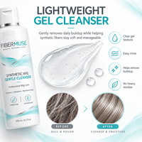 Nettoyant pour perruques synthétiques sous marque privée, sans sulfate, pH équilibré, shampoing doux pour perruques, postiches et extensions OEM ODM