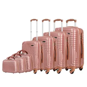 Sacs de voyage à roulettes ABS portables pour femmes élégantes Ensembles de valises Spinner Ensembles de bagages