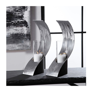 Bougeoir ouragan forgé en fer 2025 pour décoration de vaisselle - Product Image 1