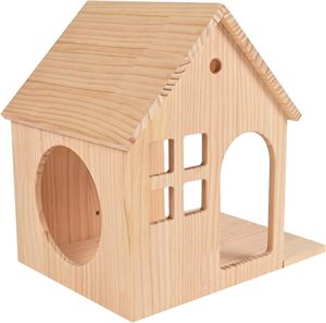 Maison en bois pour animaux de compagnie personnalisée en gros cages en bois massif pour animaux de compagnie maisons avec fenêtre pour chat chien chat maison en bois - Product Image 1