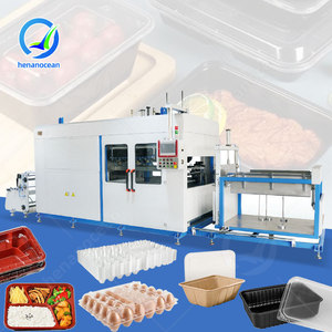 Machine de thermoformage sous vide pour la fabrication de coupes à glace OCEAN, de boîtes à œufs, de coupelles et de couvercles de gobelets à café en plastique, à vendre - Product Image 1