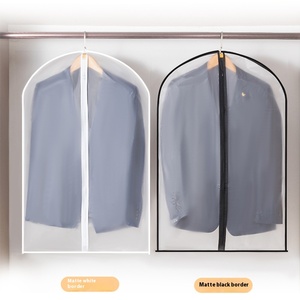 Sac de vêtements transparent personnalisé en PE avec fermeture éclair, <span class=keywords><strong>housse</strong></span> anti-poussière écologique pour la <span class=keywords><strong>protection</strong></span> des costumes et vêtements 60x90cm - Product Image 6