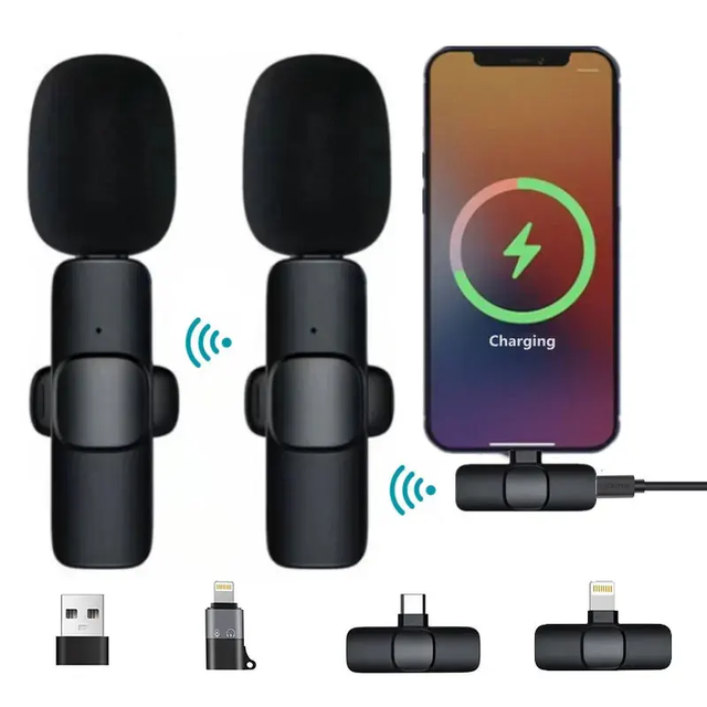 Mini Wireless Lavalier Lapel Microphone Gaming Tiktok Vlog Short Video Shooting Mic for Mobile Phone Live Streaming