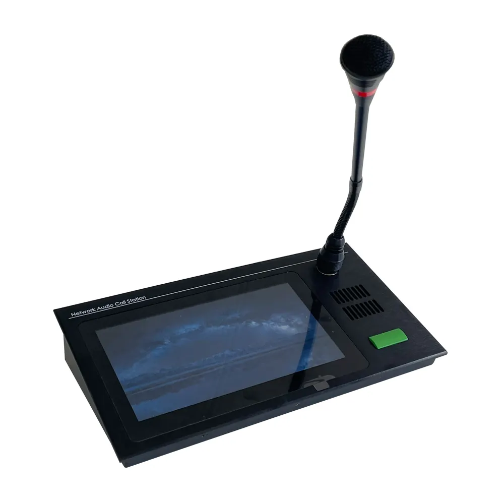 Digital Network Audio partition paging system 7 Inch Page turning call intercom monitoring microphone