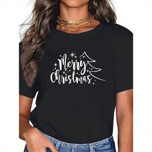 เสื้อยืดลำลองผู้หญิง KW MODA สำหรับฤดูใบไม้ผลิ/ฤดูร้อน สีเดียว พิมพ์ลายมาตรฐาน ผลิตในประเทศจีน - Product Image 1