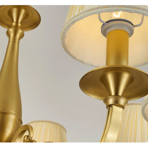 Lampadario di illuminazione del ristorante del paese americano VH, design semplice del corpo lampada in rame, lampadario in tessuto <span class=keywords><strong>da</strong></span> <span class=keywords><strong>camera</strong></span> <span class=keywords><strong>da</strong></span> <span class=keywords><strong>letto</strong></span> - Product Image 6