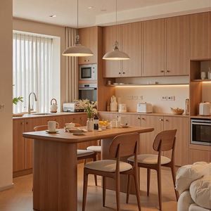 Customizable Cream French Style Wooden Furniture Warm Home Dining Table and <b>TV</b> Cabinet - Product Image 1