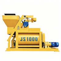 Bétonnière à double arbre à rotation forcée JS1000 |   Centrale de Béton Prête à l'Emploi Industrielle de 1000L, Machine de Malaxage