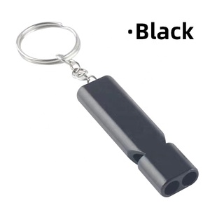 Silbato de Supervivencia de Alta Frecuencia de Doble Tubo, de Aleación de Aluminio Plano, Herramienta de Rescate, Llavero Metálico para Camping, Senderismo y Entrenamiento de Aves - Product Image 5