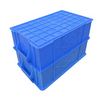 Boîte de manutention empilable en plastique HDPP, avec logo personnalisable, format européen, étanche et écologique, pour la logistique.