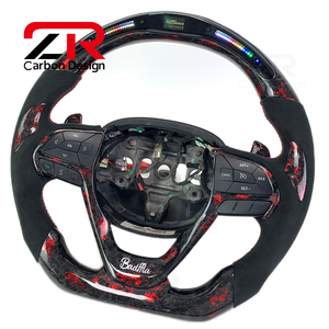 Volant en fibre de carbone forgé avec LED personnalisées pour Jeep Grand Cherokee SRT Wrangler Gladiator, design de style racing - Product Image 4