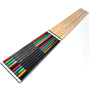 Stecca da Biliardo Americana Professionale in Due Pezzi, 58 Pollici, 20 Once, Punta da 12,5mm, Impugnatura in Lino Stampato, Stecca da Snooker TP-C4829-BK - Product Image 2