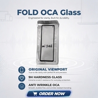 Verre OCA pour Xiaomi Fold 1 Fold 2 Fold3 Fold4 – Remplacement d'écran extérieur avant avec OCA préinstallé, HD transparent, 100 % testé