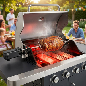 <span class=keywords><strong>Kit</strong></span> de rôtissoire à vitesse variable pour <span class=keywords><strong>barbecue</strong></span>, accessoire de <span class=keywords><strong>barbecue</strong></span>, moteur rotatif pour gril à gaz, <span class=keywords><strong>kit</strong></span> de rôtissoire pour gril à gaz à 2-4 brûleurs - Product Image 2