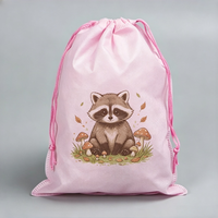 Housse de protection réutilisable pour vêtements en tissu non tissé, motif dessin animé simple, fermeture à cordon, logo personnalisé, directement de l'usine