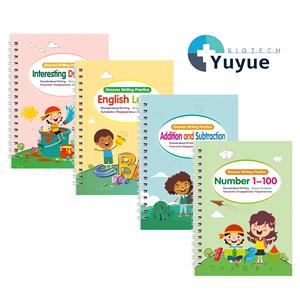 Ensemble de cahiers d'écriture à rainures <span class=keywords><strong>pour</strong></span> enfants, livre de pratique réutilisable <span class=keywords><strong>pour</strong></span> l'alphabet anglais et les chiffres - Product Image 1