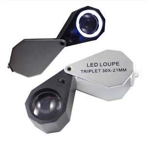 MG7801 10x Triplet <b>Magnifier</b> with LED <b>Light</b>, 21mm Jeweler Illuminated Loupe Professional - Product Image 1