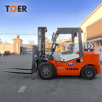 Chariot élévateur contrepoids TDER FG30 à moteur importé, 3 tonnes, GPL/essence, avec déplaceur latéral et mât à deux étages