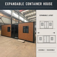 Maison conteneur extensible à ailes simples/doubles de 30 pieds, 2 chambres avec cuisine et salle de bain, mini-maison préfabriquée, prête à être expédiée