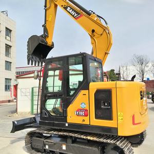 Mini-excavatrice sur chenilles hydraulique d'occasion SANY SY70C 7 tonnes à moteur Isuzu, modèle SY70, fabriquée en Chine, à faible consommation d'énergie, avec accessoires inclus. - Product Image 6