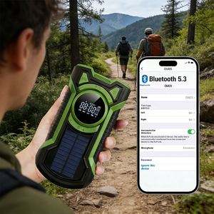 Radio de Emergencia Multifuncional ALECTER con Manivela Solar, Alerta Meteorológica NOAA, Resistente al Agua IPX5, con Linterna y SOS - Product Image 6