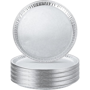 Barquettes jetables en aluminium de 12 pouces, résistantes au four et au micro-ondes, qualité alimentaire, 200 ml, pour fêtes, emballage de pizzas - Product Image 1
