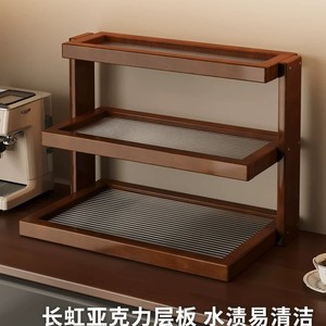 High-value acrylic multi-layer <b>desktop</b> <b>shelf</b>, cup holder, dining tabletop, tea room water cup storage rack - Product Image 2