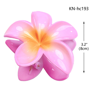 Gran oferta, pinza de plástico de 8CM para el pelo, flor de Plumeria de color caramelo, accesorio transparente y para vacaciones turísticas - Product Image 6