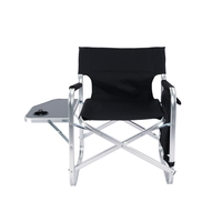 Chaise de studio de maquillage de plage en aluminium Hitree 2025, légère, facile à transporter, pliable, avec sacs latéraux, pour utilisation en parc