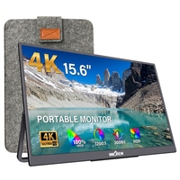 Moniteur externe portable 4K de 15,6 pouces, Plug and Play, sans pilote, large compatibilité OS pour les appareils Windows et Mac