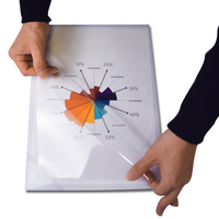 Porte-documents mural de conception professionnelle A4 porte-affiche magnétique réutilisable cadres aimant porte-papier en plastique transparent