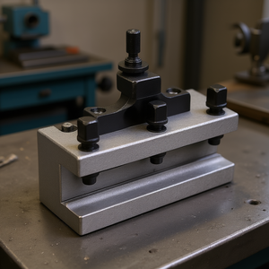 Portaherramientas plano Fervi para herramientas de torneado con abrazadera ajustable y fijación segura - Product Image 3