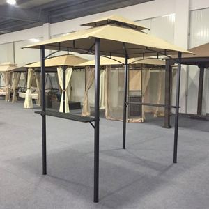Double Pagoda Gazebo Outdoor Garden 50+UV Shelter Patio Grill BBQ <b>Canopy</b> Waterproof with Side Awning 8'x5' <b>Tent</b> Folding <b>Tent</b> - Product Image 2