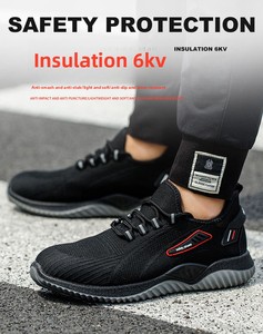 Chaussures de sécurité basses pour hommes, transfrontalières, respirantes, résistantes à l'écrasement, anti-perforation, anti-abrasion, protection électrique 6kV, idéales pour l'été - Product Image 6
