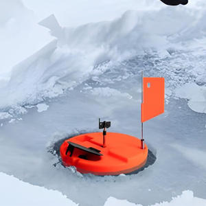 Dispositif <span class=keywords><strong>de</strong></span> pêche automatique en plastique orange avec drapeau rouge, plateforme <span class=keywords><strong>de</strong></span> pêche sur glace, équipement <span class=keywords><strong>de</strong></span> pêche hivernale sur surface glacée - Product Image 4