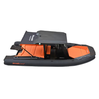 Bateau pneumatique semi-rigide RIB750 au design moderne avec système de direction à console centrale, bateau pneumatique rigide à vendre