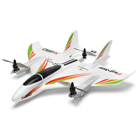Радиоуправляемый самолет WLtoys X450 3D 6CH с бесщеточным двигателем, из EPO, для трюков, 2.4G, планер с фиксированным крылом и LED-подсветкой