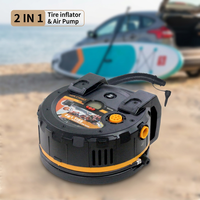 Compresseur d'air multifonctionnel portable et rechargeable 2-en-1 VOLCANO pour gonflage de pneus de SUP